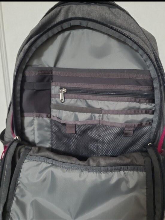 The North Face Recon Gray Backpack with Magenta Accents main image 4